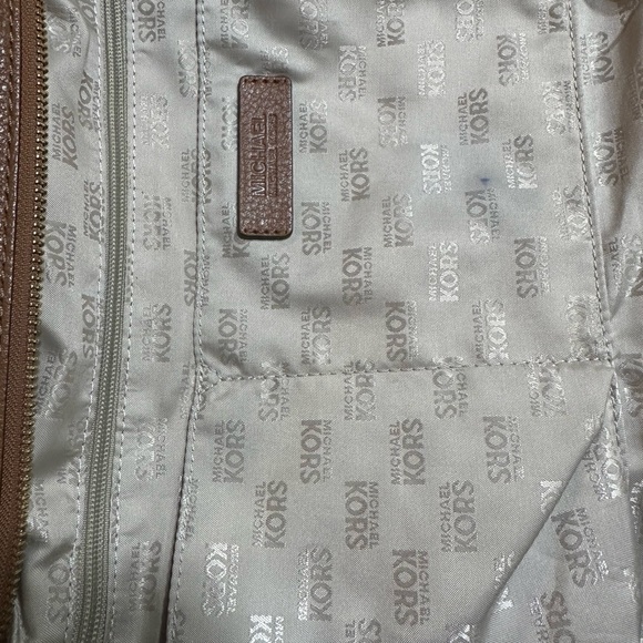 MICHAEL Michael Kors Fulton Luggage Leather Purse Brown Handbag EUC - Picture 7 of 8